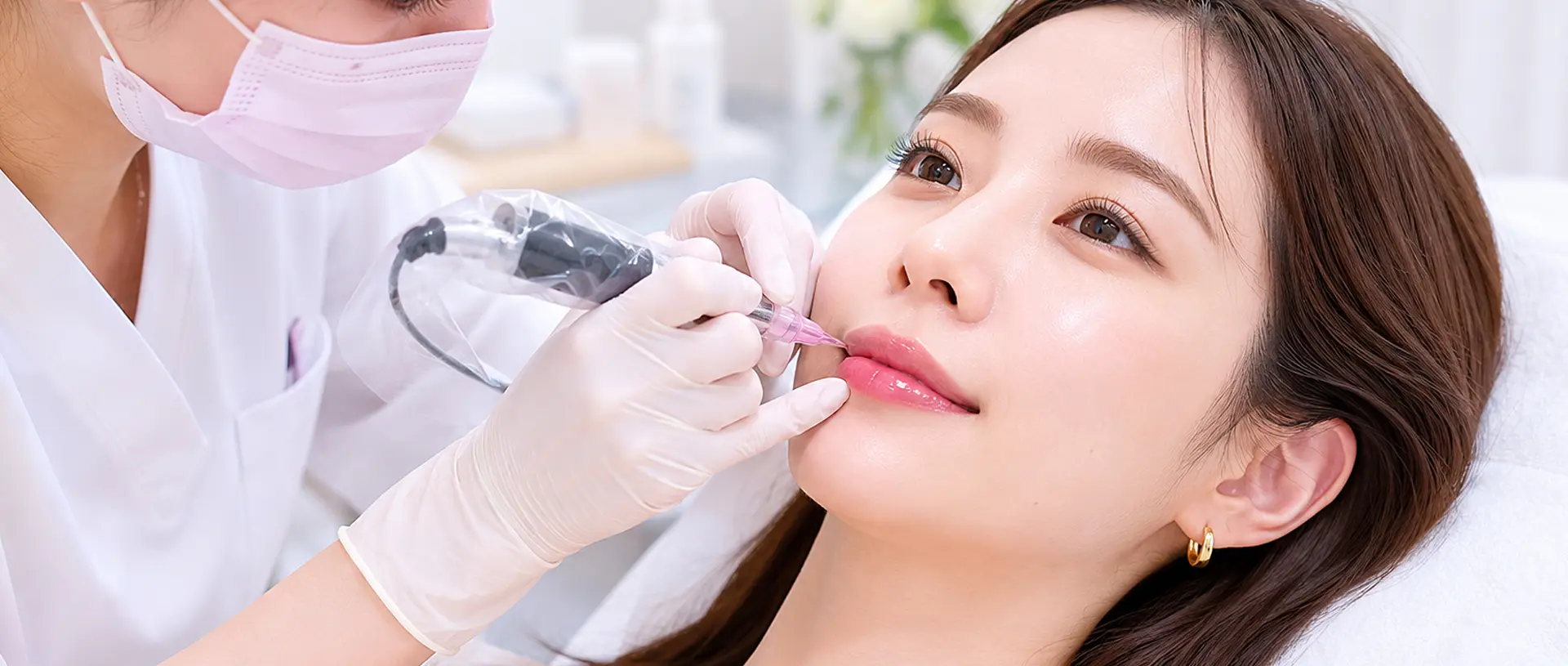 歯科麻酔を活用し、痛みに配慮した医療リップアートメイク