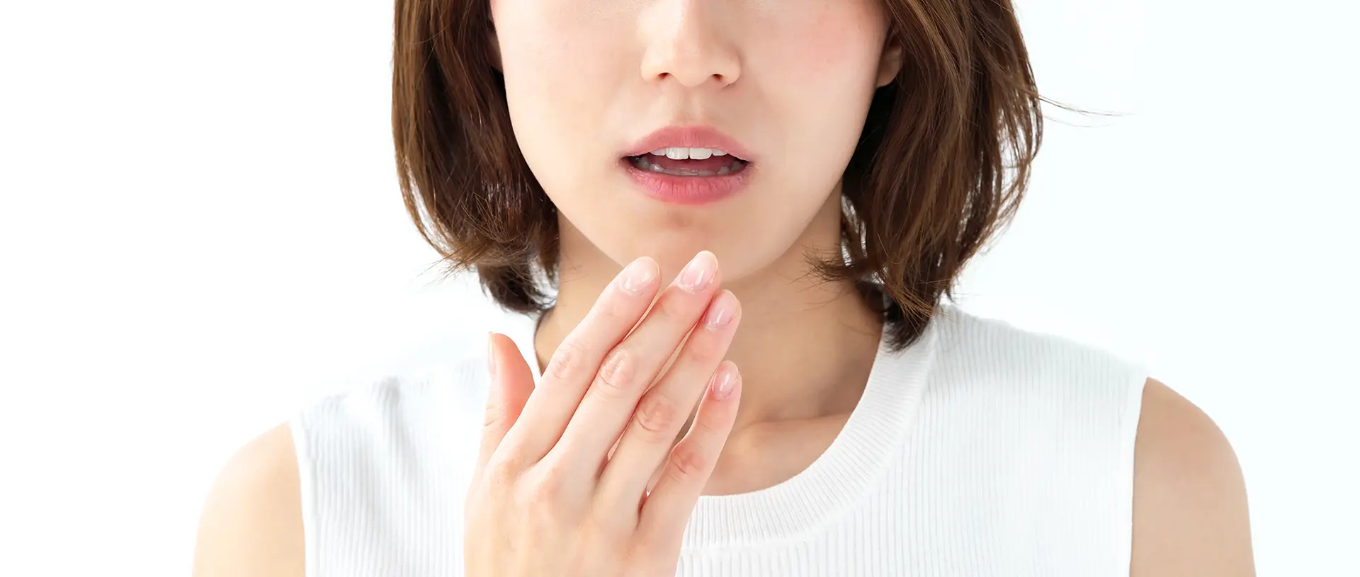 お口とお腹のダブルチェックで口臭の原因を探ります